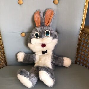 Vintage 1970's Warner Bros Bugs Bunny plush hand puppet Looney Tunes collectible
